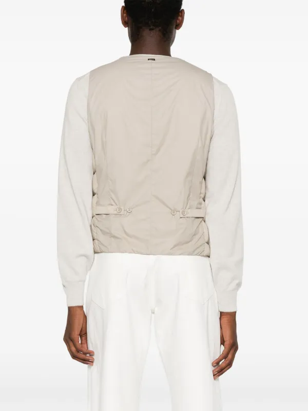 Herno Vネック ダウンベスト | ブラウン | FARFETCH JP
