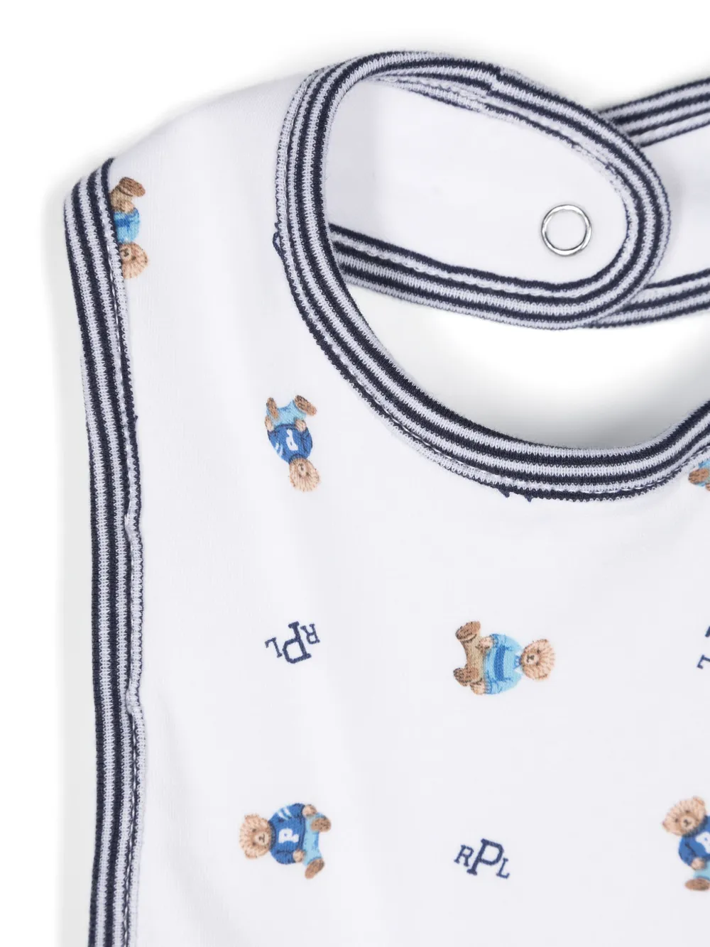 POLO RALPH LAUREN KIDS Katoenen babypakje met teddybeerprint Wit