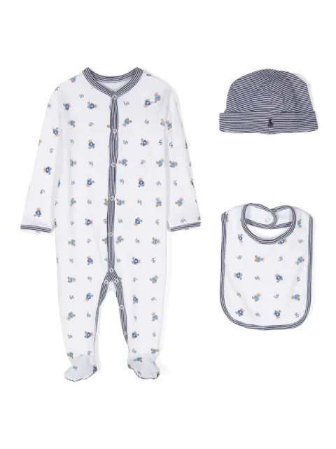 POLO RALPH LAUREN KIDS Strampler-Set mit Teddy-Print