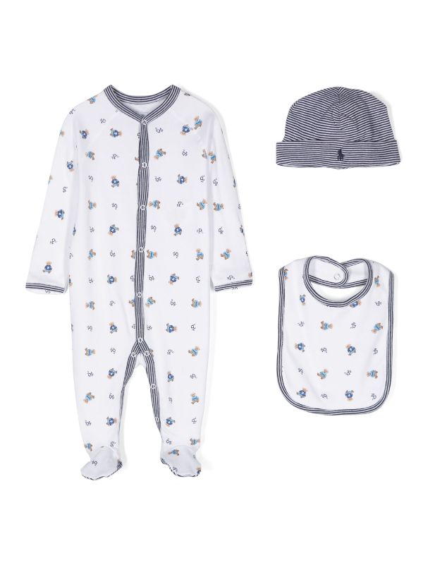 POLO RALPH LAUREN KIDS Trousseau De Naissance a Imprime Ourson Blanc FARFETCH DZ