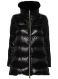 Herno faux-fur collar padded jacket - Black