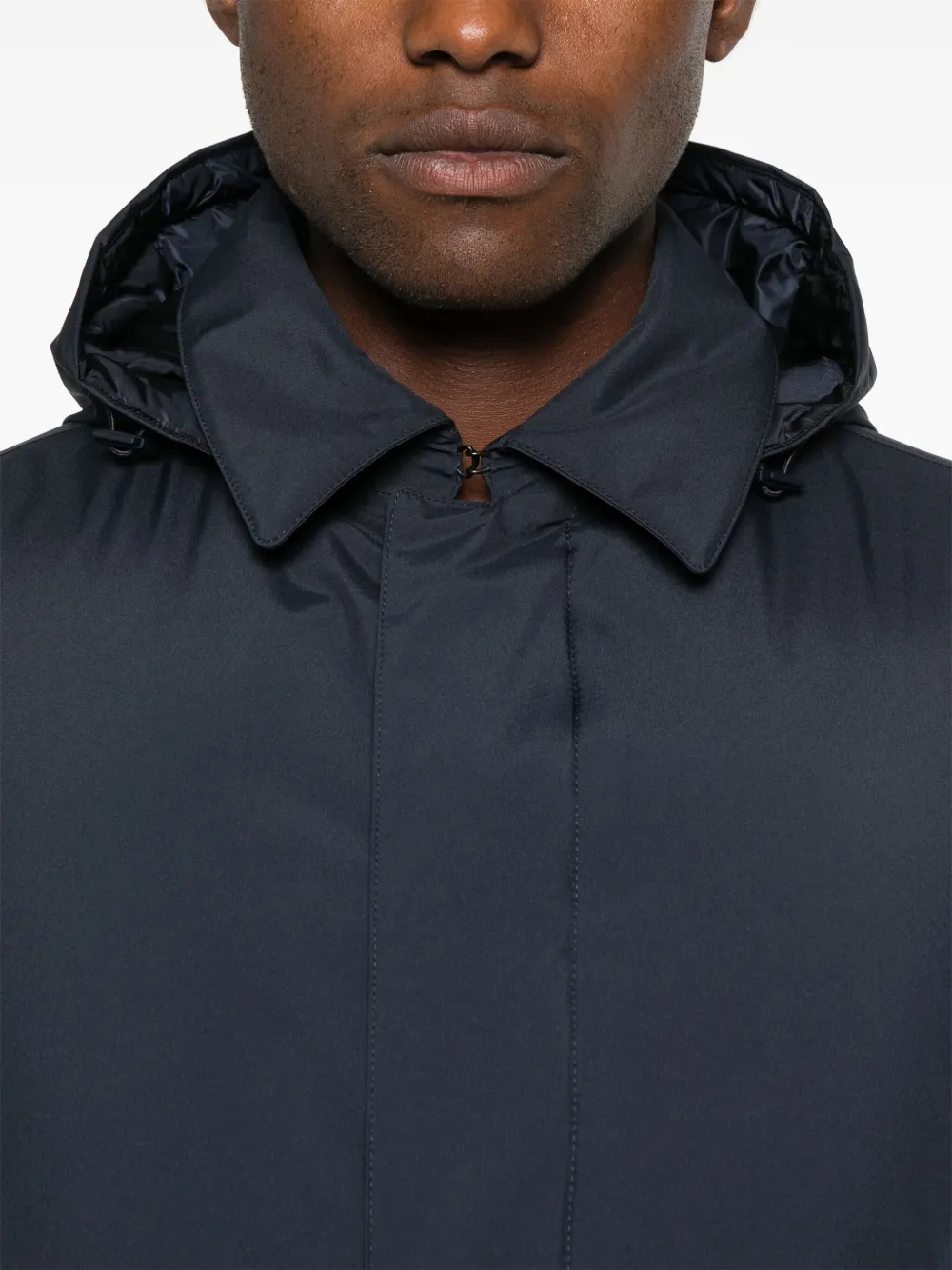 Herno Donsjas met afneembare capuchon Blauw