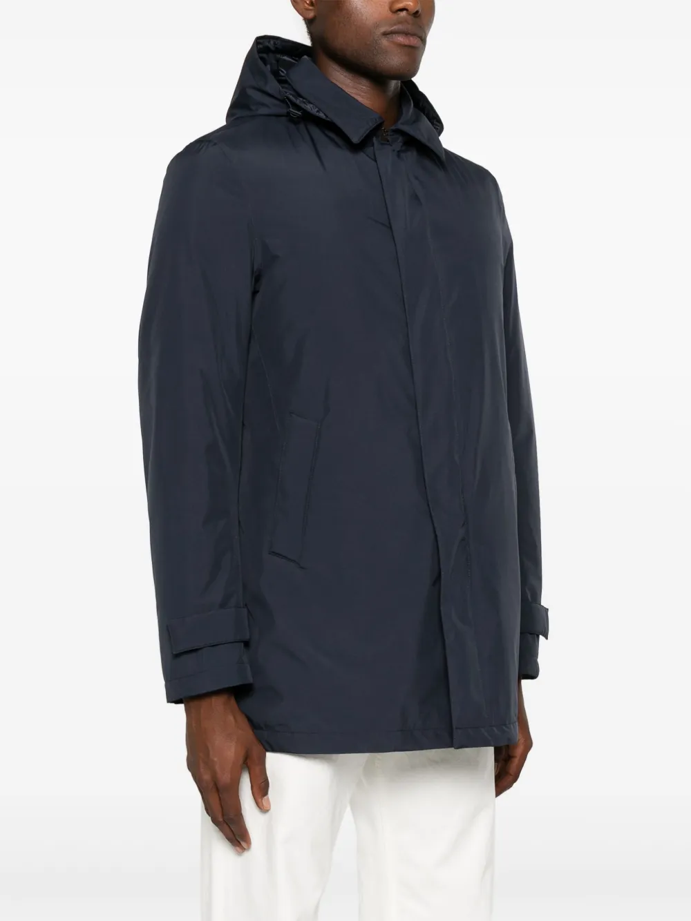 Herno Donsjas met afneembare capuchon Blauw