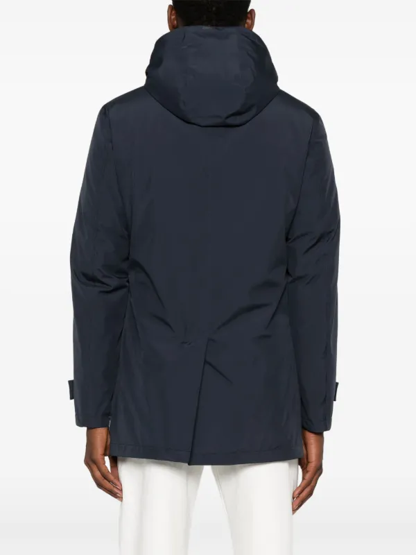 Herno フーデッド ダウンコート | ブルー | FARFETCH JP