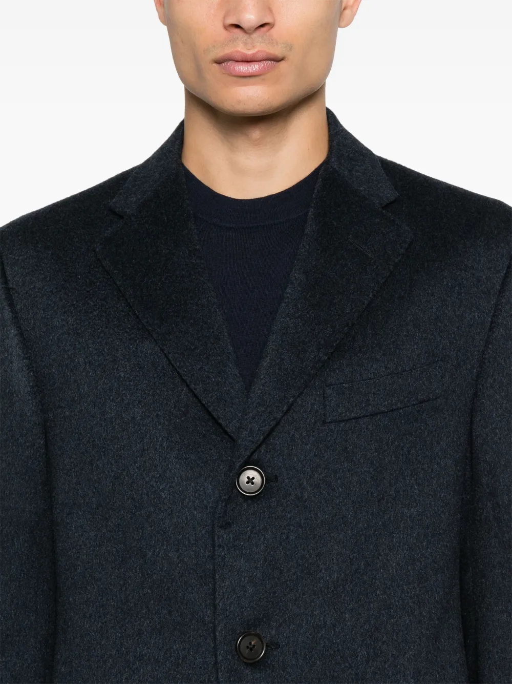 Corneliani Jas met geborsteld effect Blauw