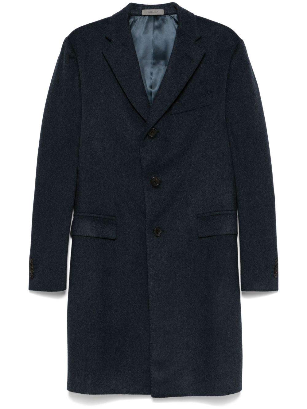 Corneliani brushed-effect coat - Blue