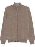 Corneliani zip-up cardigan - Brown