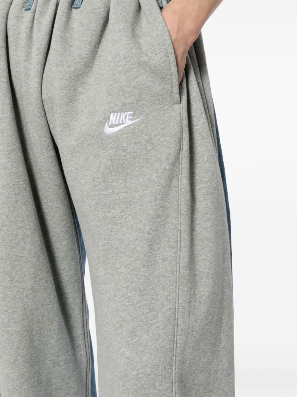 Shop Bless X Nike Denim Track Pants In Grey