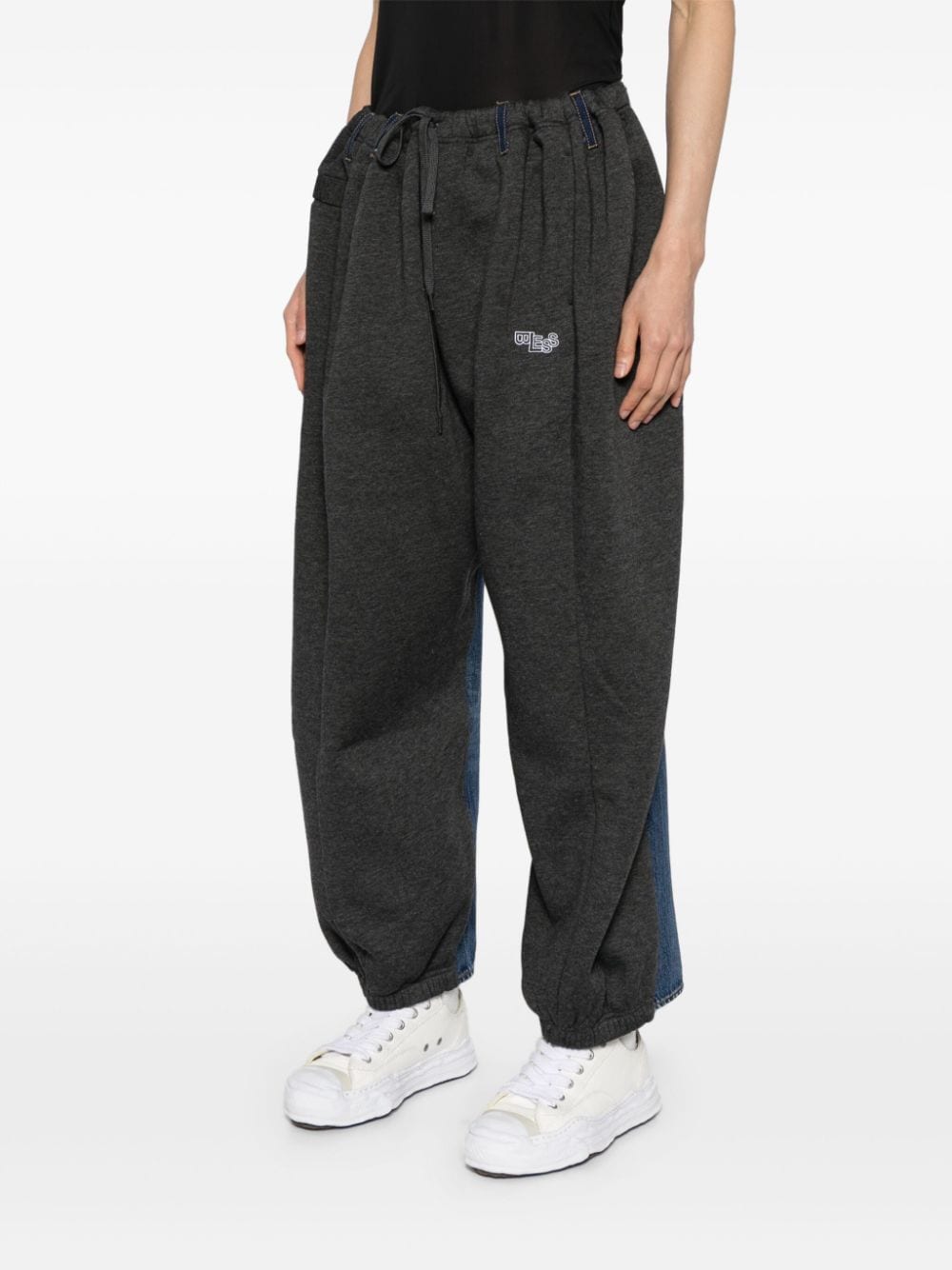 Shop Bless X Levi's Denim Track Pants In Grey