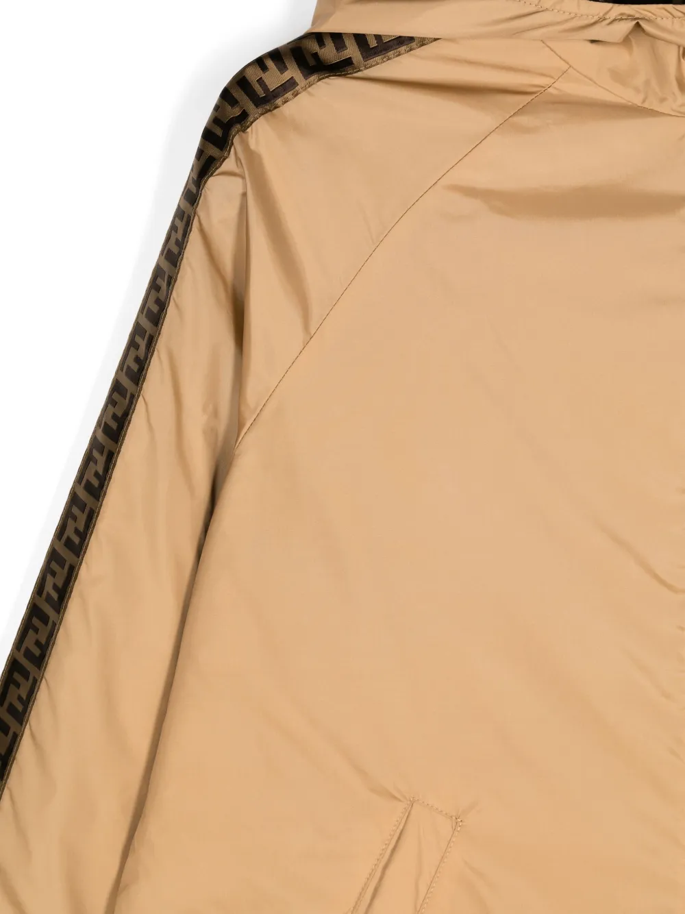 Fendi Kids Omkeerbaar jack met FF-print Beige