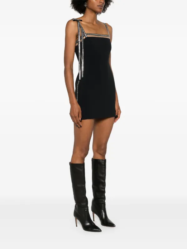 David Koma crystal-embellished Mini Dress | Black | FARFETCH