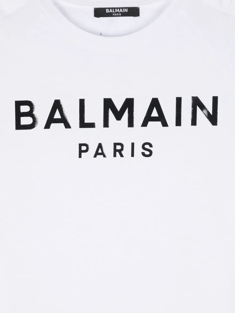 Balmain Logo Print T-shirt In White