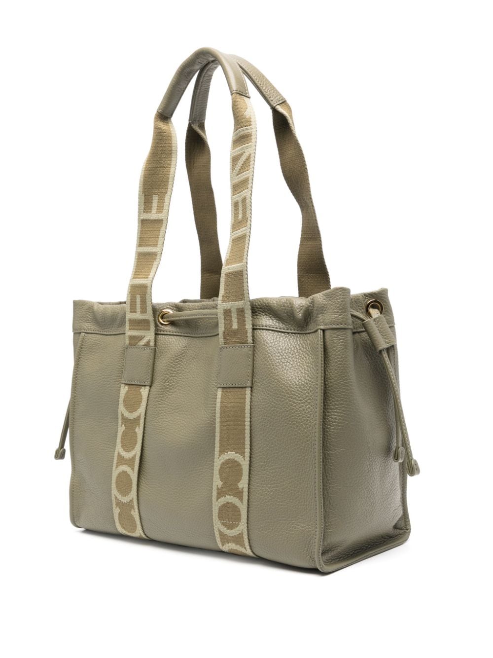 Shop Coccinelle 2day Signature Leather Tote Bag In Green