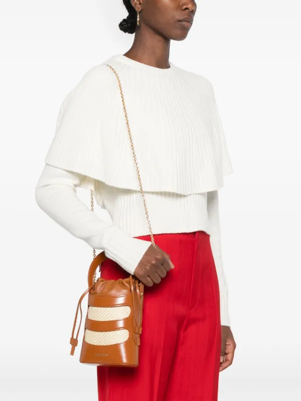 ショルダーバッグ・ポシェット ALEXANDER MCQUEEN TWO-TONE LEATHER MINI THE RISE BUCKET BAG Alexander McQueen Mini Rise Bucket Bag | Brown | FARFETCH JO