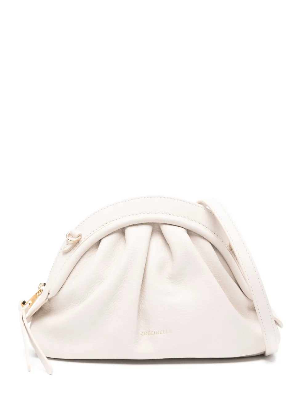 Coccinelle Kleine Cheek leren clutch Beige