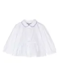 Burberry Kids Equestrian Knight cotton blouse - White