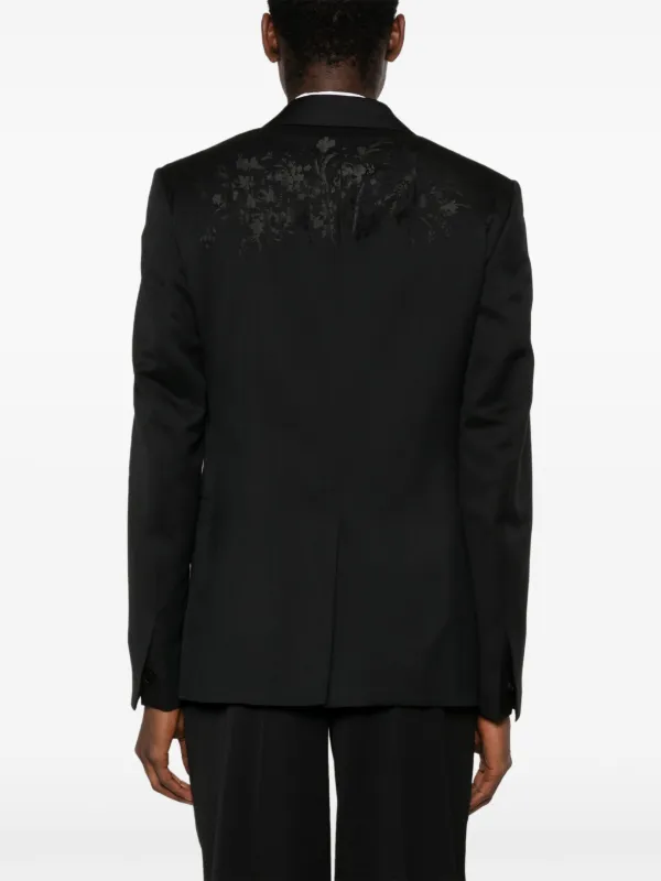 Givenchy floral-jacquard single-breasted Blazer | Black