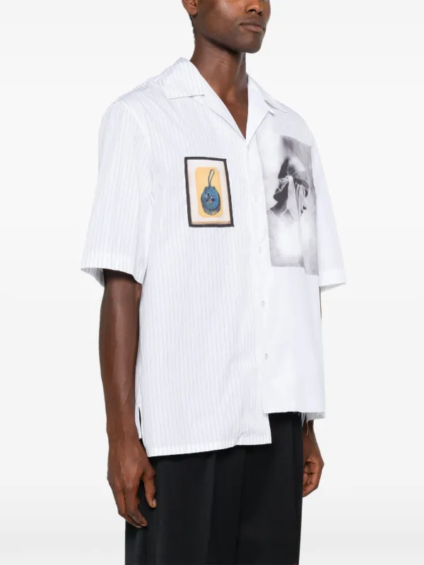 Lanvin Asymmetric Cotton Shirt | White | FARFETCH JO