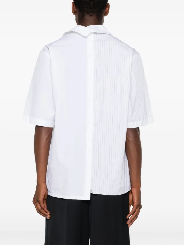 Lanvin Asymmetric Cotton Shirt | White | FARFETCH JO