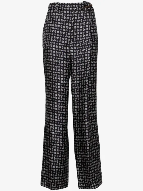 Prada pantalon en serge à taille haute