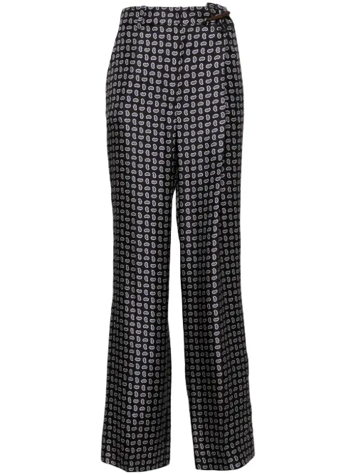 Pantalon en serge à taille haute - Prada - Modalova
