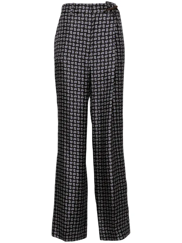 Prada High-waist Twill Pants in Blue