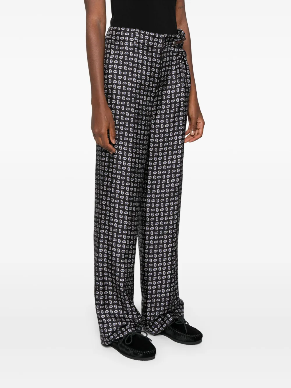 Prada High waist twill broek Blauw