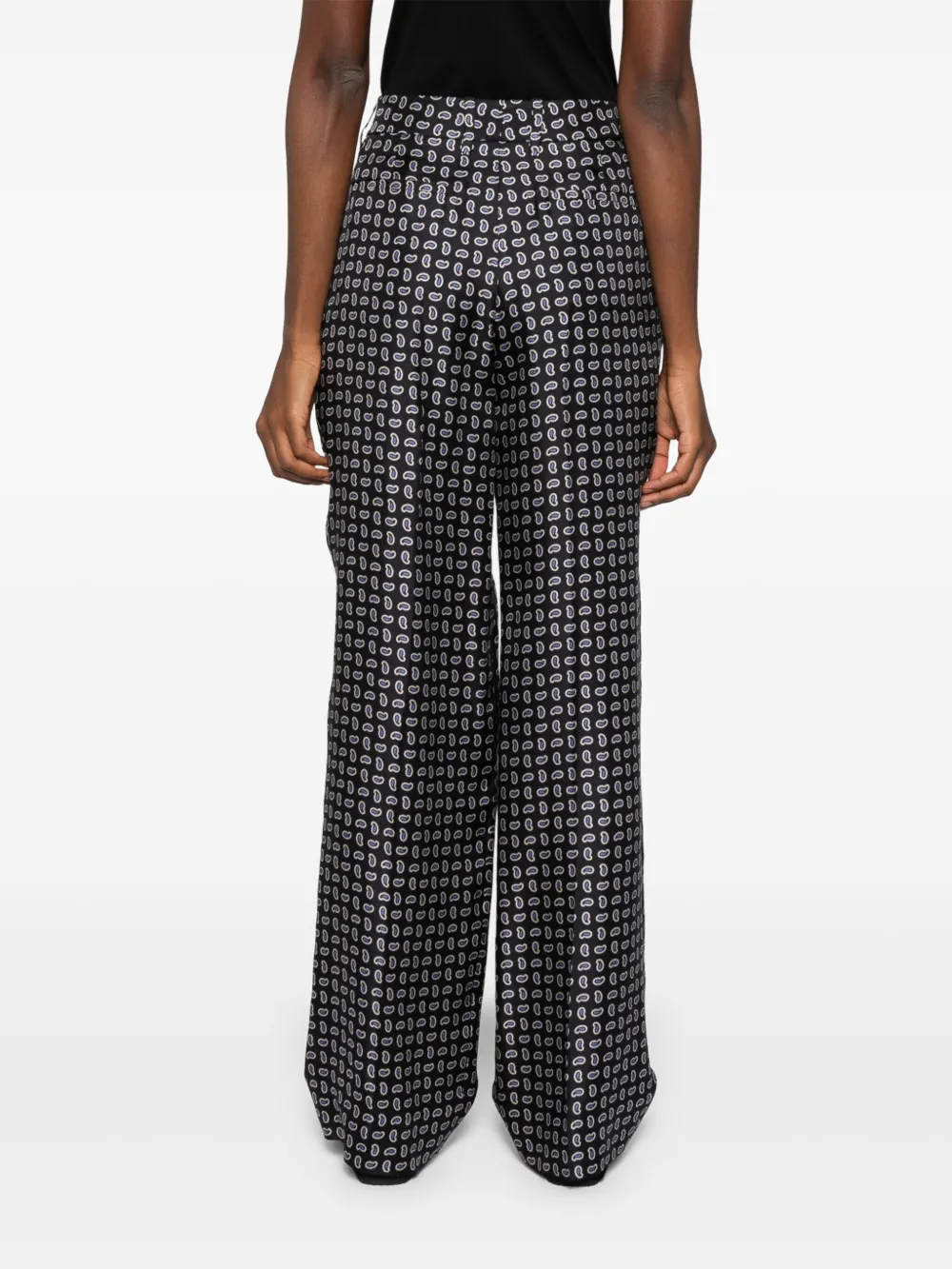 Prada High waist twill broek Blauw