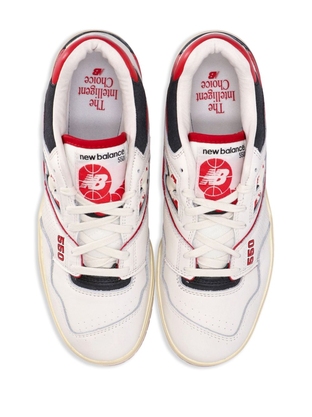 New Balance 550 leren sneakers met vlakken White