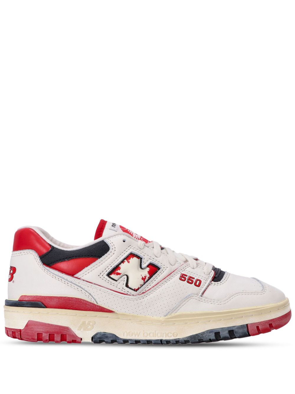 New Balance 550 leren sneakers met vlakken White