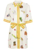 ALEMAIS x Michael Swaney Checkers mini dress - Neutrals
