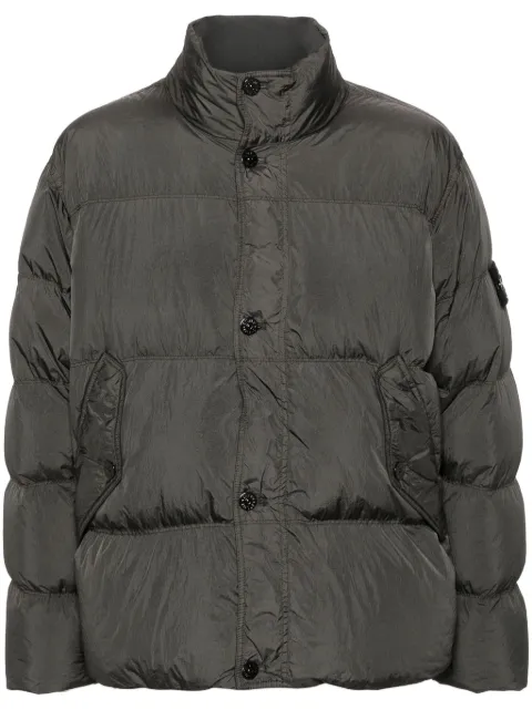 Stone Island chamarra capitonada con motivo Compass