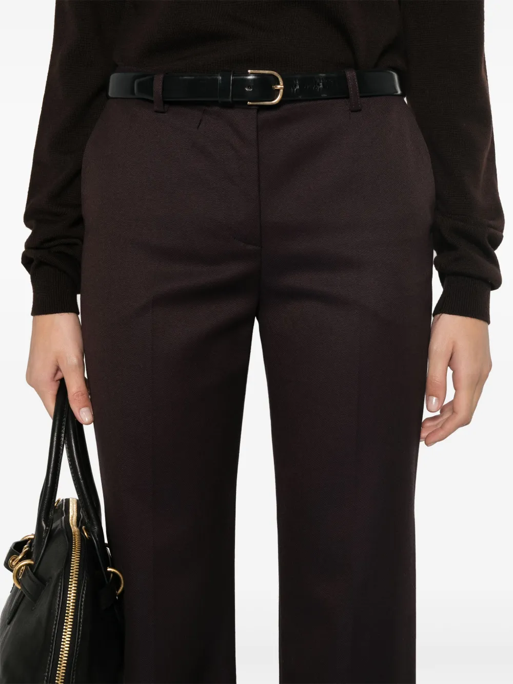 Shop The Frankie Shop Flared Trousers In Purple
