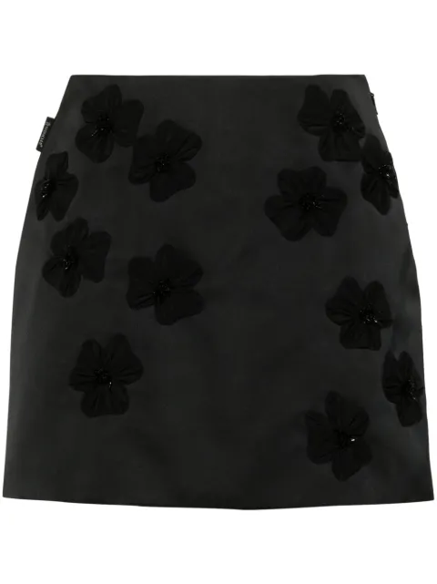 Moncler floral-appliqué A-line miniskirt