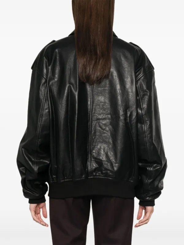 The Frankie Shop オーバーサイズレザージャケット XS/S THE FRANKIE SHOP レザー オーバーサイズジャケット | NET-A-PORTER