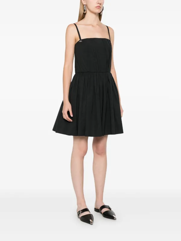 Alexander McQueen Gathered Mini Dress | Black | FARFETCH JO