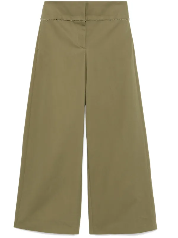 Alexander McQueen ワイドパンツ | グリーン | FARFETCH JP