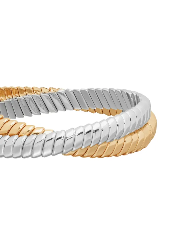 Roxanne Assoulin The Double Cobra Bracelet Silver FARFETCH IE