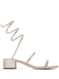 René Caovilla 40mm Juniper crystal-embellished sandals - Neutrals