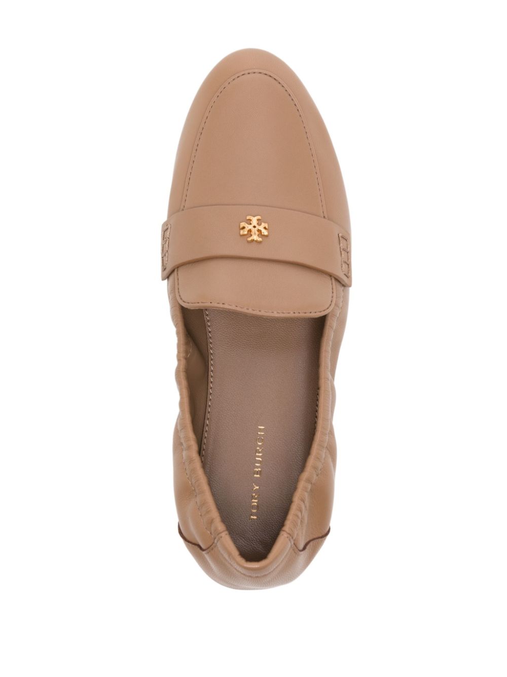 Tory Burch Loafers met logoplakkaat Bruin