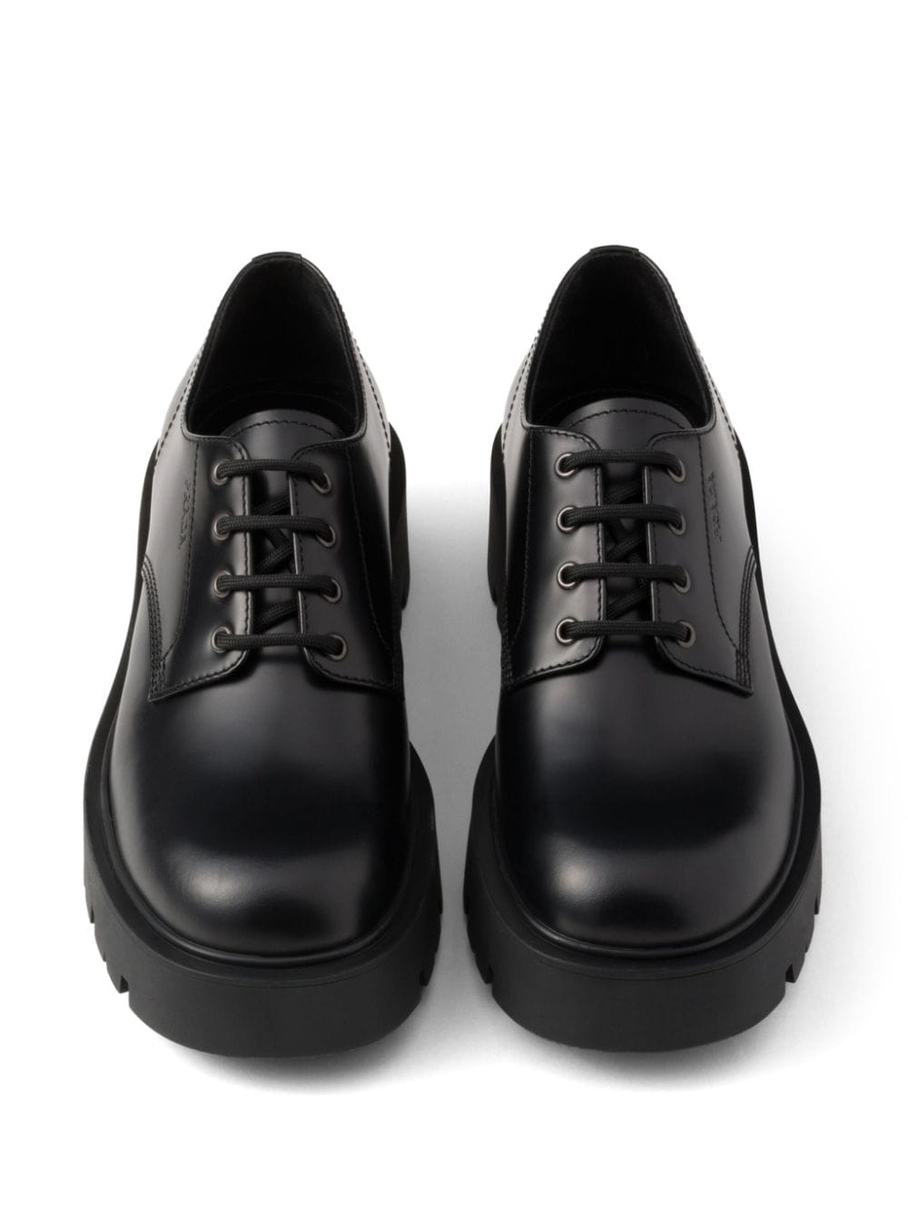 Prada Chunky leren derby schoenen Zwart