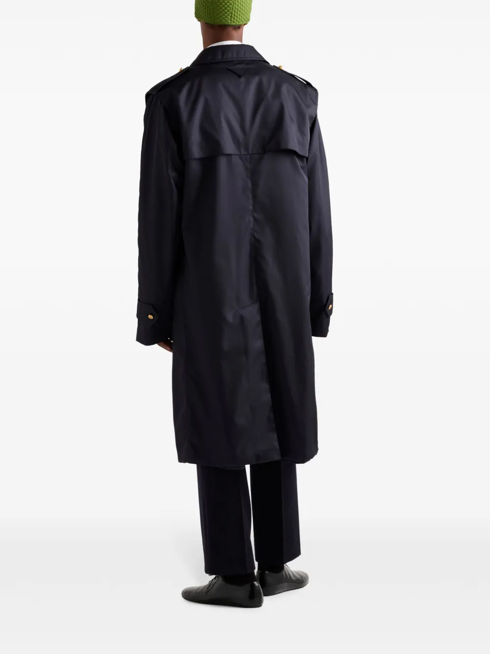 Prada double breasted Raincoat Blue FARFETCH