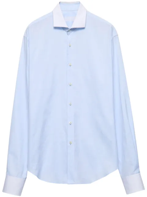 Prada spread-collar cotton shirt