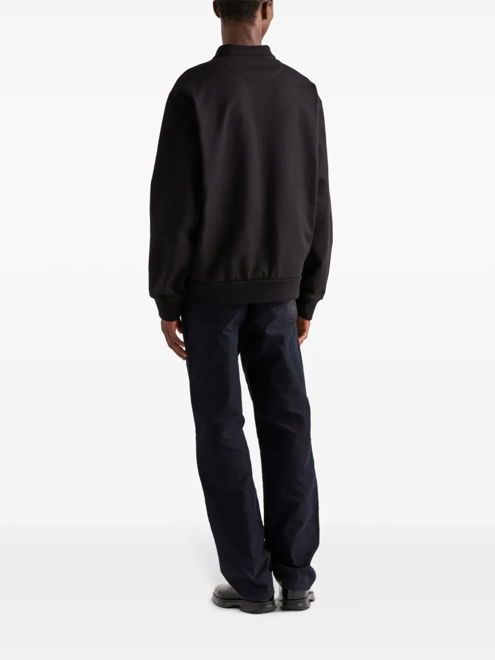 Prada Poloshirt met logo-jacquard Zwart