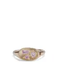 SEB BROWN 9kt yellow gold ruby and pink sapphire ring