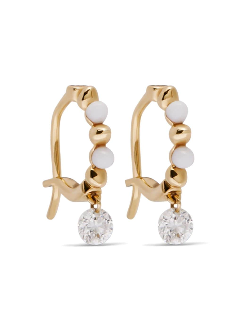 Raphaele Canot 18kt yellow gold Set Free spikes mini hoop earrings - Oro