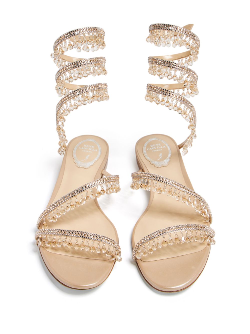 René Caovilla Chandelier sandalen Beige