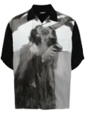 Undercover short-sleeved illustration-print shirt - Black