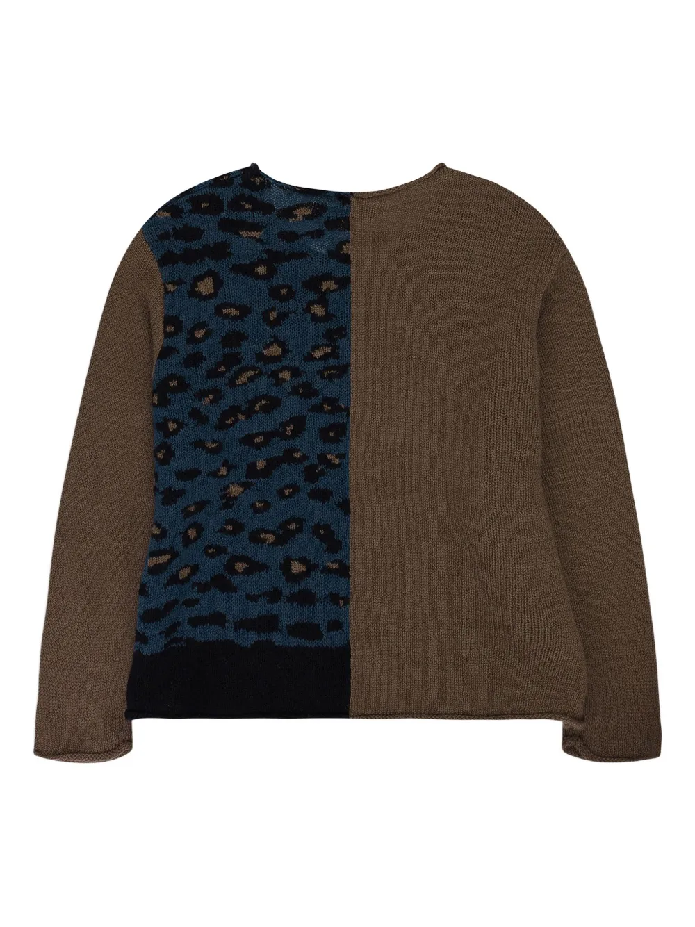 Undercover leopard-jacquard sweater - ブルー Undercover leopard-jacquard sweater - ブルー