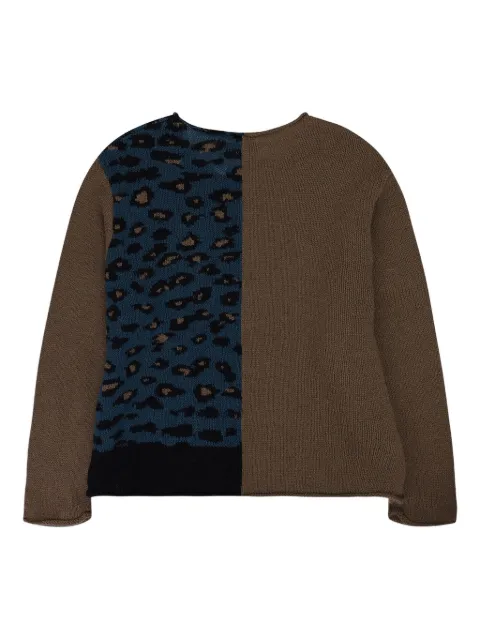 Undercover suéter con motivo de leopardo en jacquard